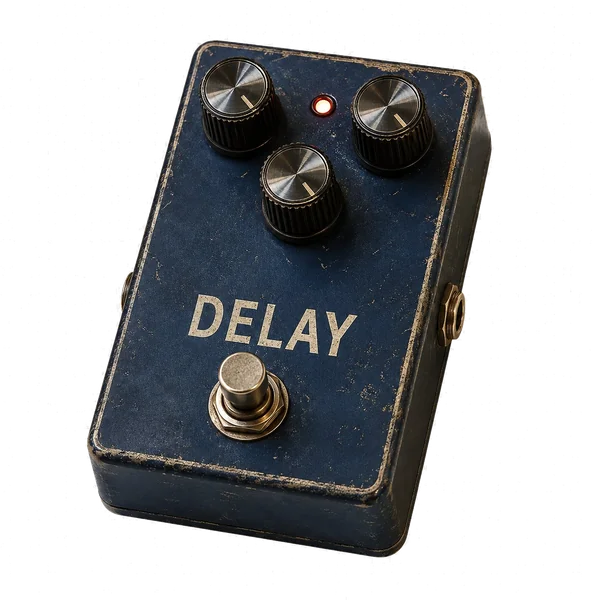 Navy blue delay pedal