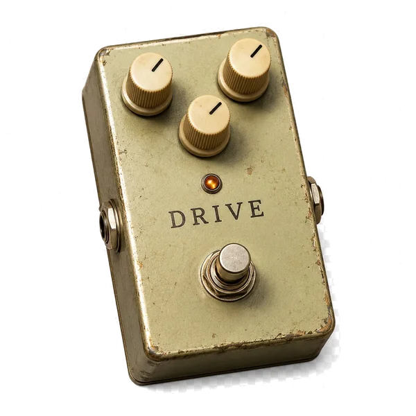 Gold relic overdrive pedal