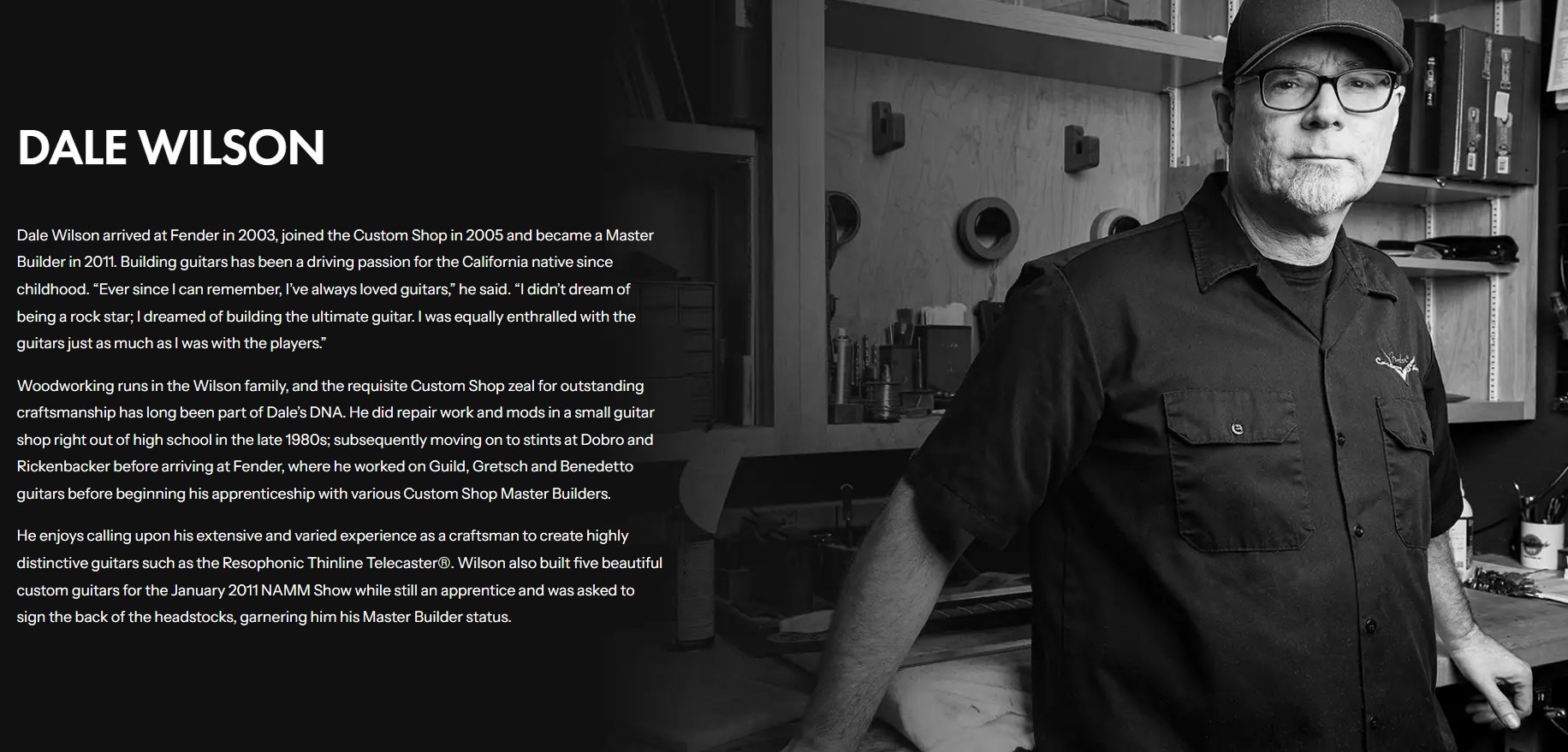 Dale Wilson — Fender Custom Shop Master Builder since 2011
