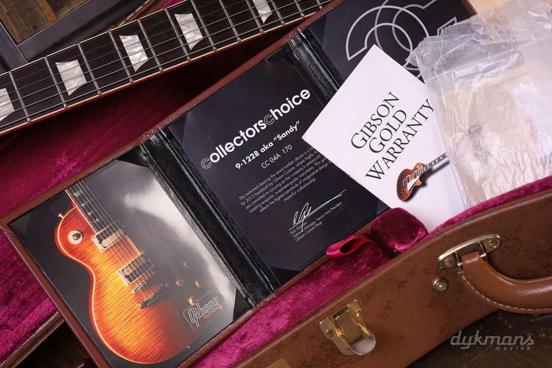 Gibson Collector's Choice #4 Sandy — certificate and case candy confirming 9-1228 designation