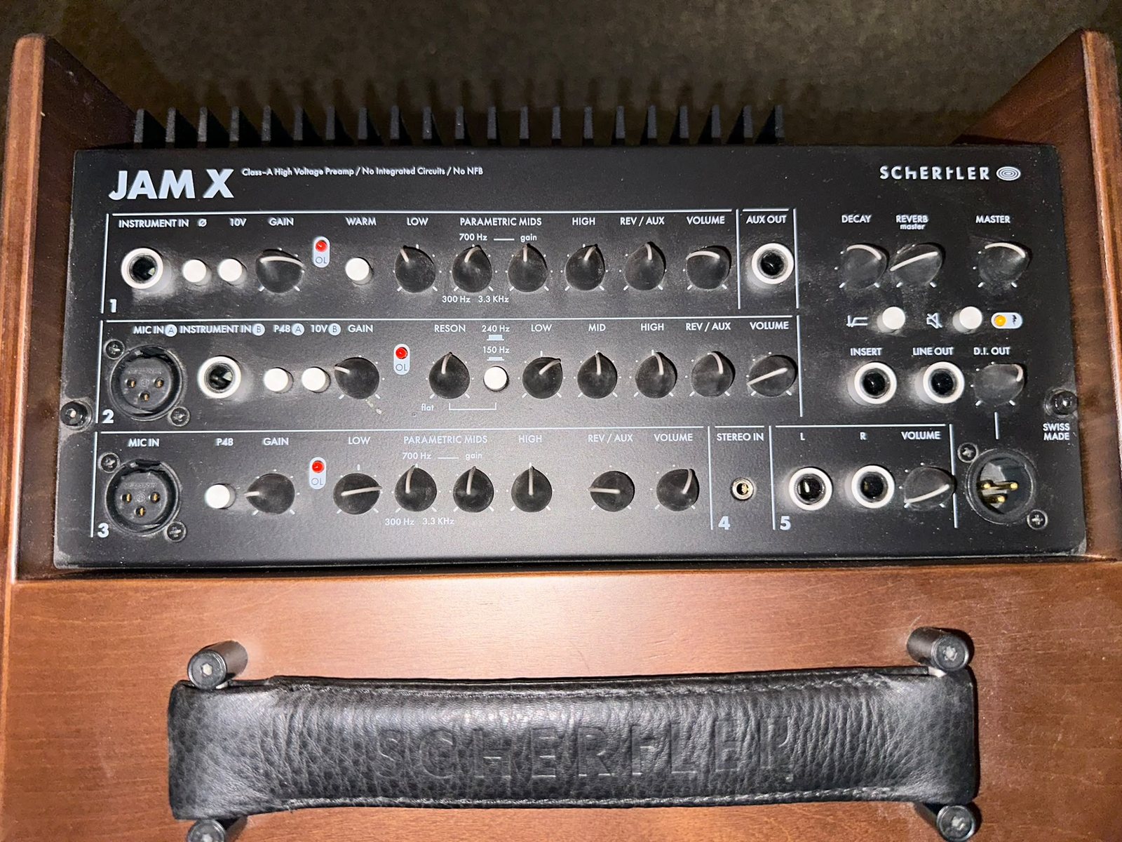 Schertler JAM X — control panel detail