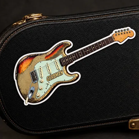Aztec Gold Strat Sticker