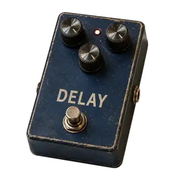 Navy blue delay pedal