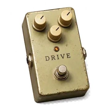 Gold relic overdrive pedal