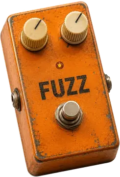 Orange vintage fuzz pedal